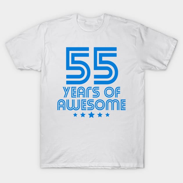 55 Years Of Awesome T-Shirt by dyazagita